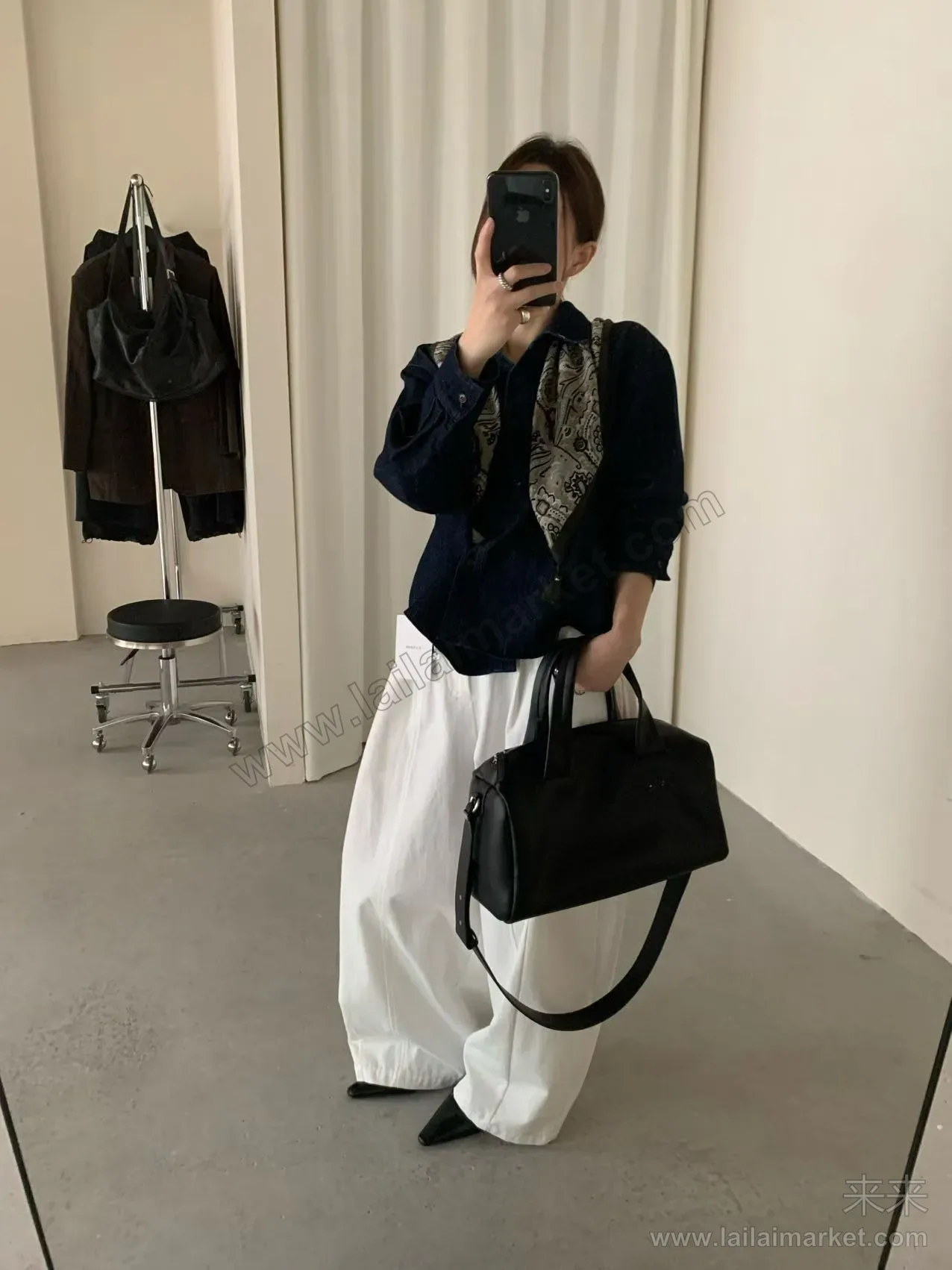 牛仔二件套