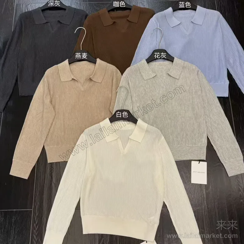 肌理感Polo针织衫