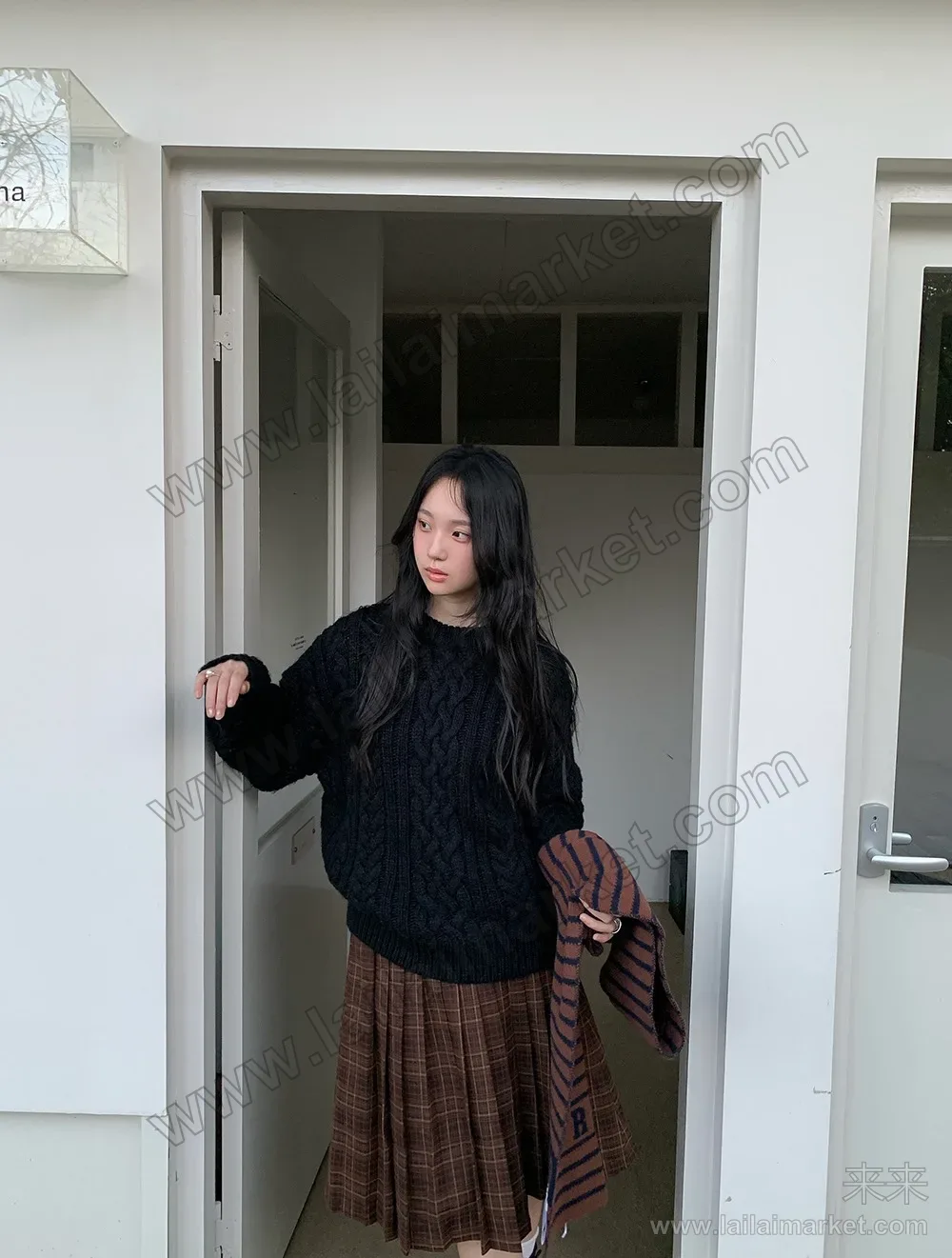 麻花毛衣高品质粗针毛衣宽松圆领毛衣