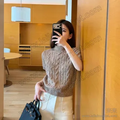 漂亮姐姐温柔韩系毛绒雾感绞花立领百搭针织衫