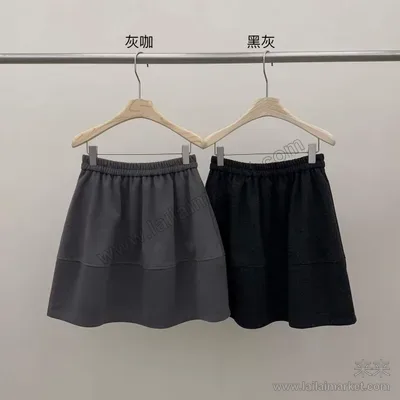 松紧腰花苞半裙