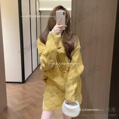 绞花套头毛衣套装