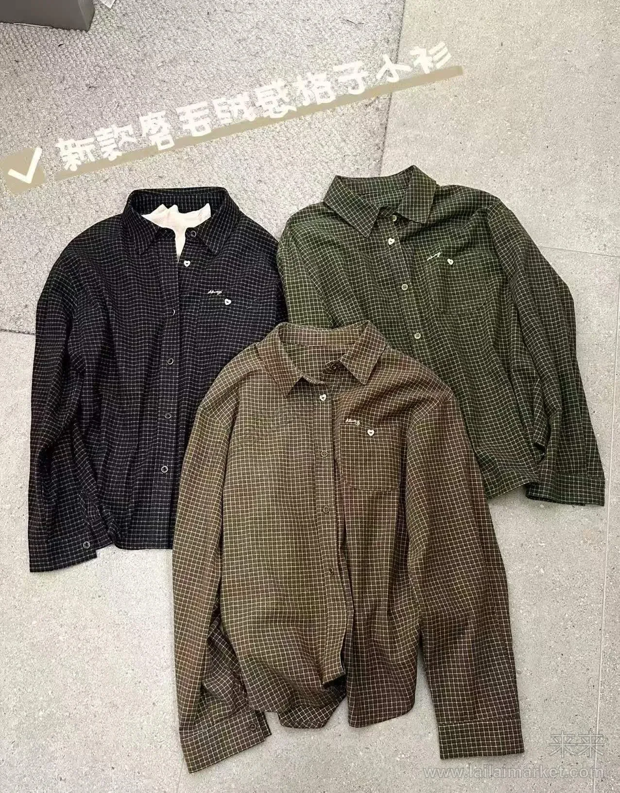 磨毛感格子衬衫