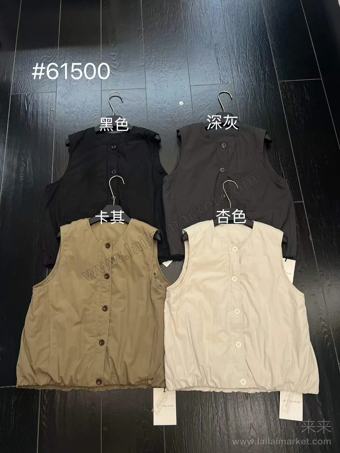 圆领棉服极简马甲