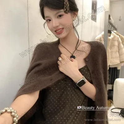 毛毛针织开衫