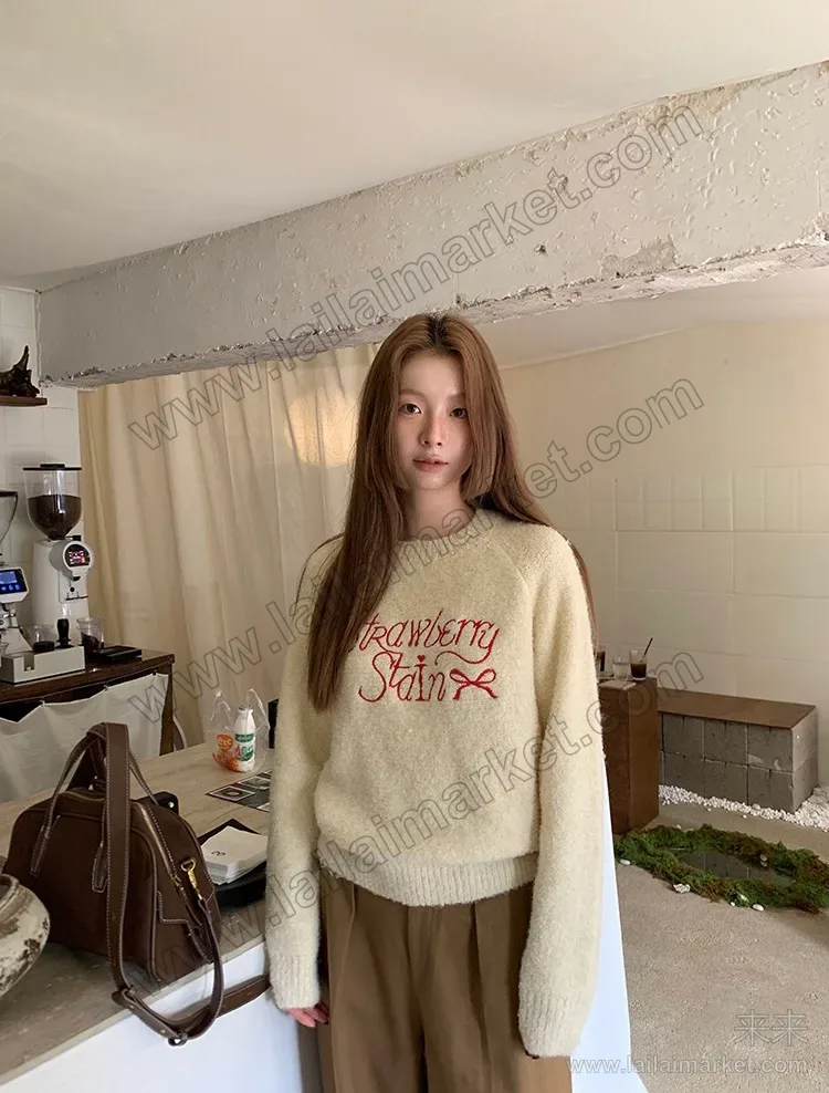秋冬慵懒高级感百搭长袖独特漂亮减龄针织毛衣