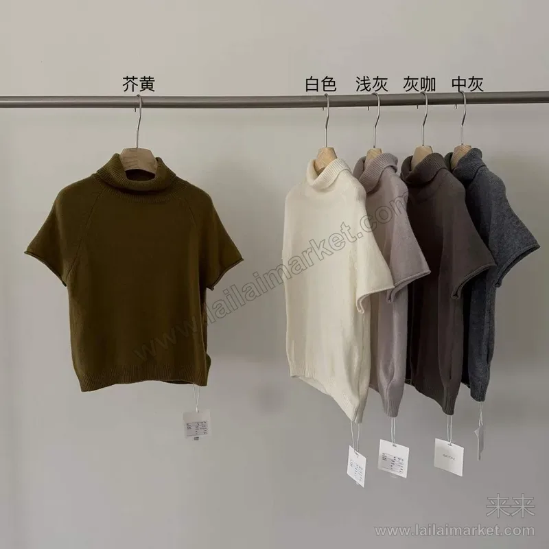 松弛感100羊毛高领毛织