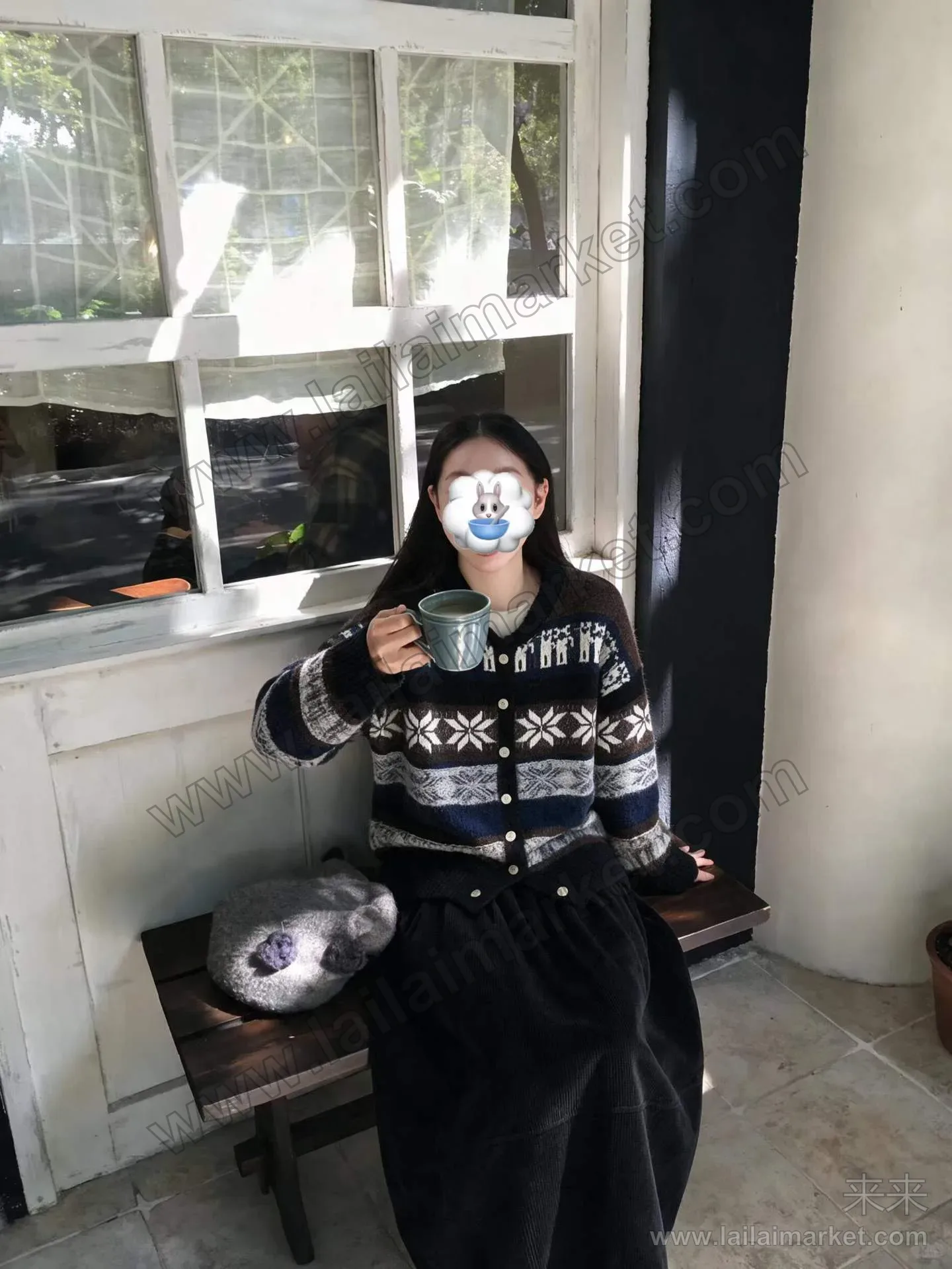 复古费尔岛提花开衫