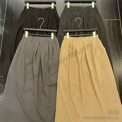 百搭压褶半身裙