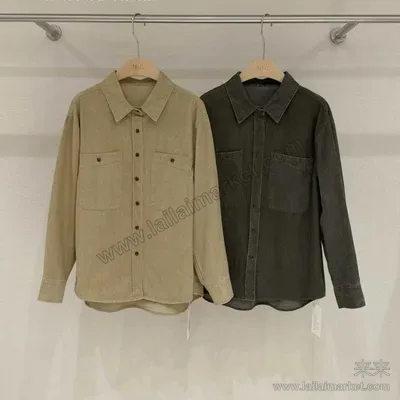 斜纹洗水衬衫外套